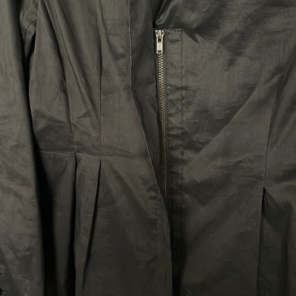 Eileen Fisher women black zip up Ramie Blazer with peplum - Picture 8 of 11